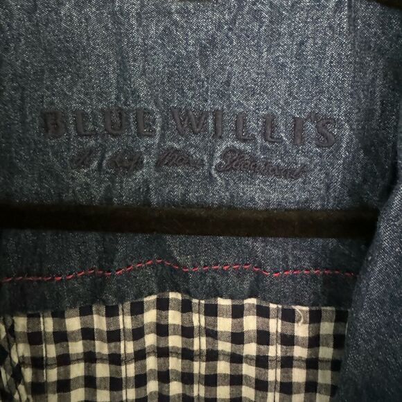 Vintage Blue Willis Womens Knit Full Zip Jacket Size S Denim Blue Long Sleeve - Picture 4 of 5